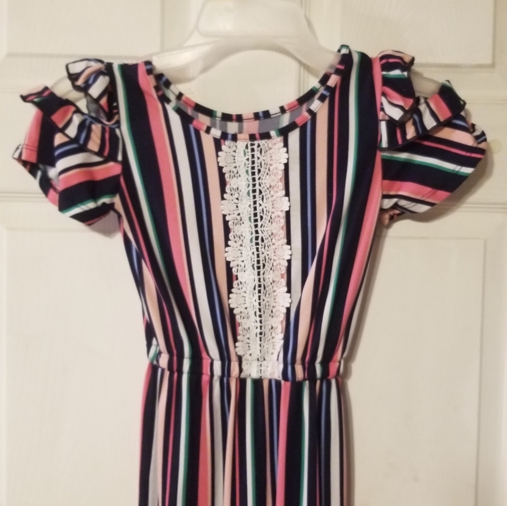 Girl's Size S/7/8 One Step Up Cold Shoulder Romper